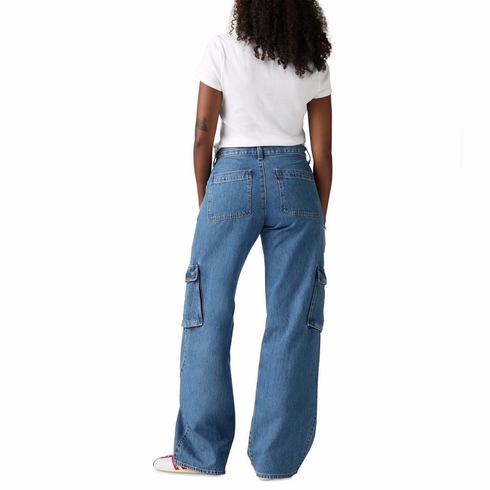 LEVI’S Super Low Loose-Fit Cargo Jeans All Over Blue